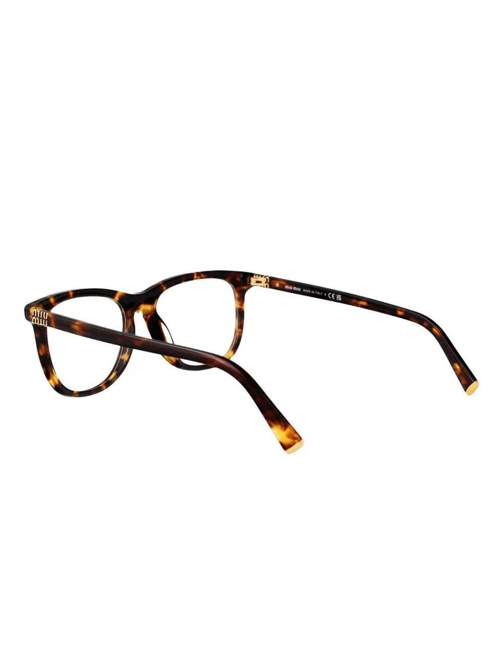 Miu Eyewear Bril met rond montuur Bruin