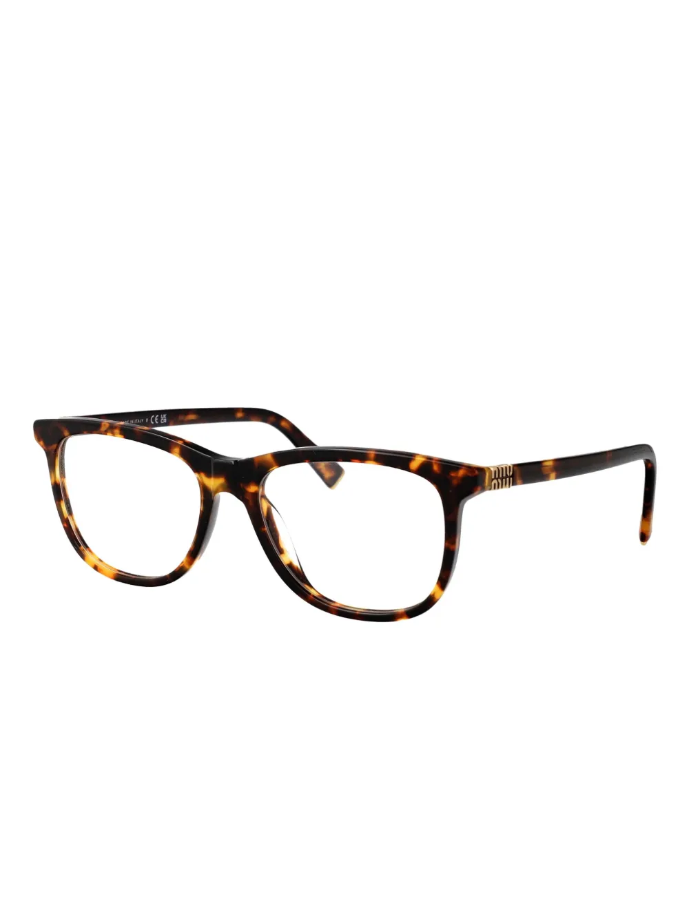 Miu Eyewear Bril met rond montuur Bruin