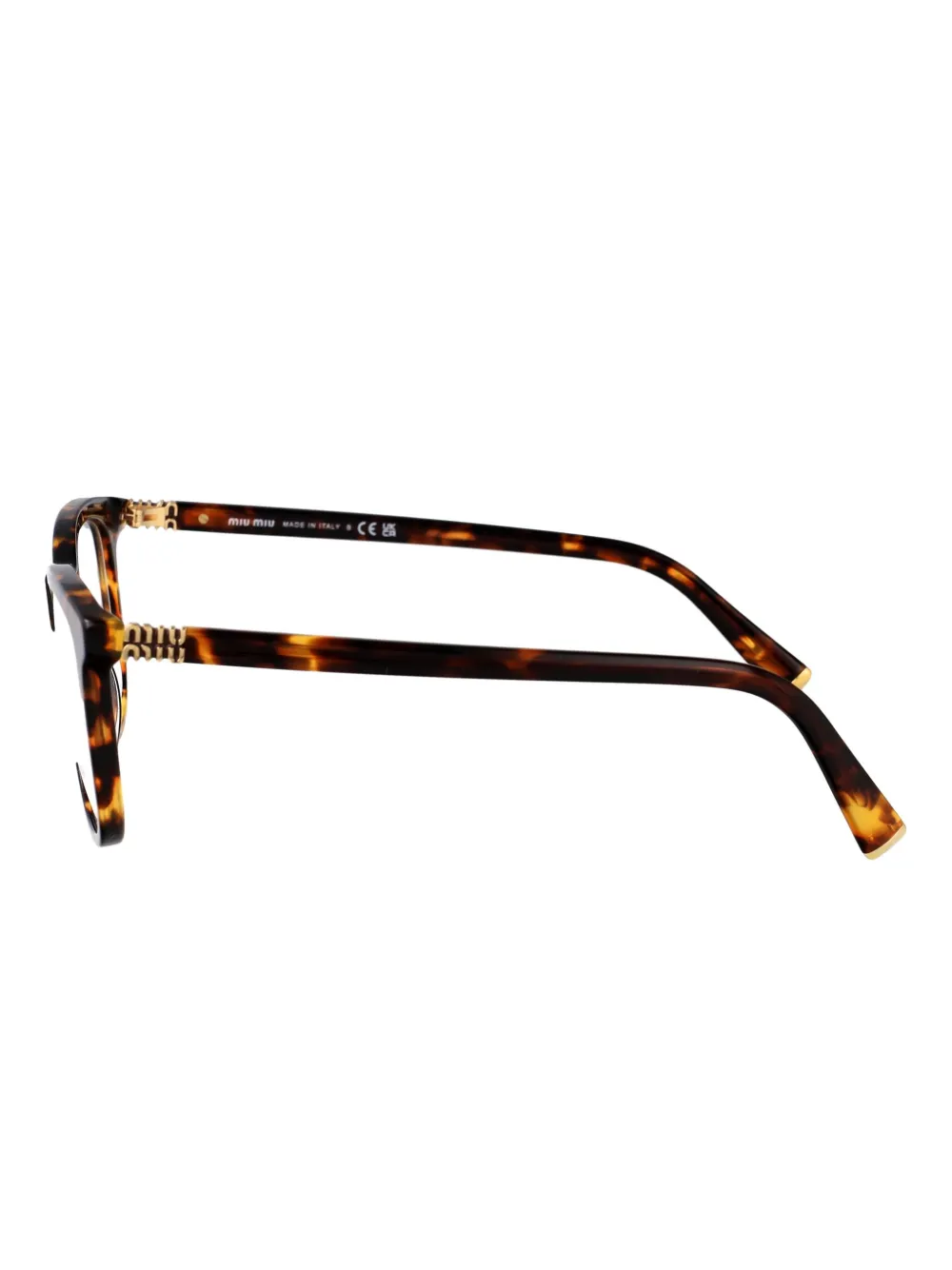 Miu Eyewear Bril met rond montuur Bruin