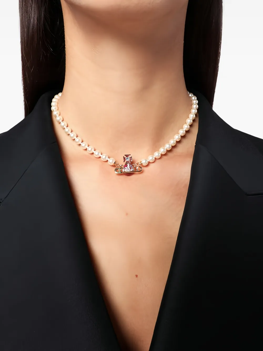 Vivienne Westwood Halsketting met parel - Beige