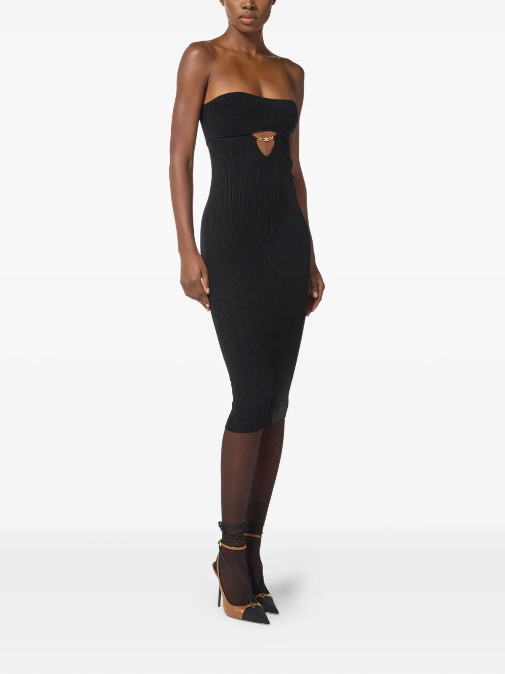Elisabetta Franchi chain-embellished dress - Zwart