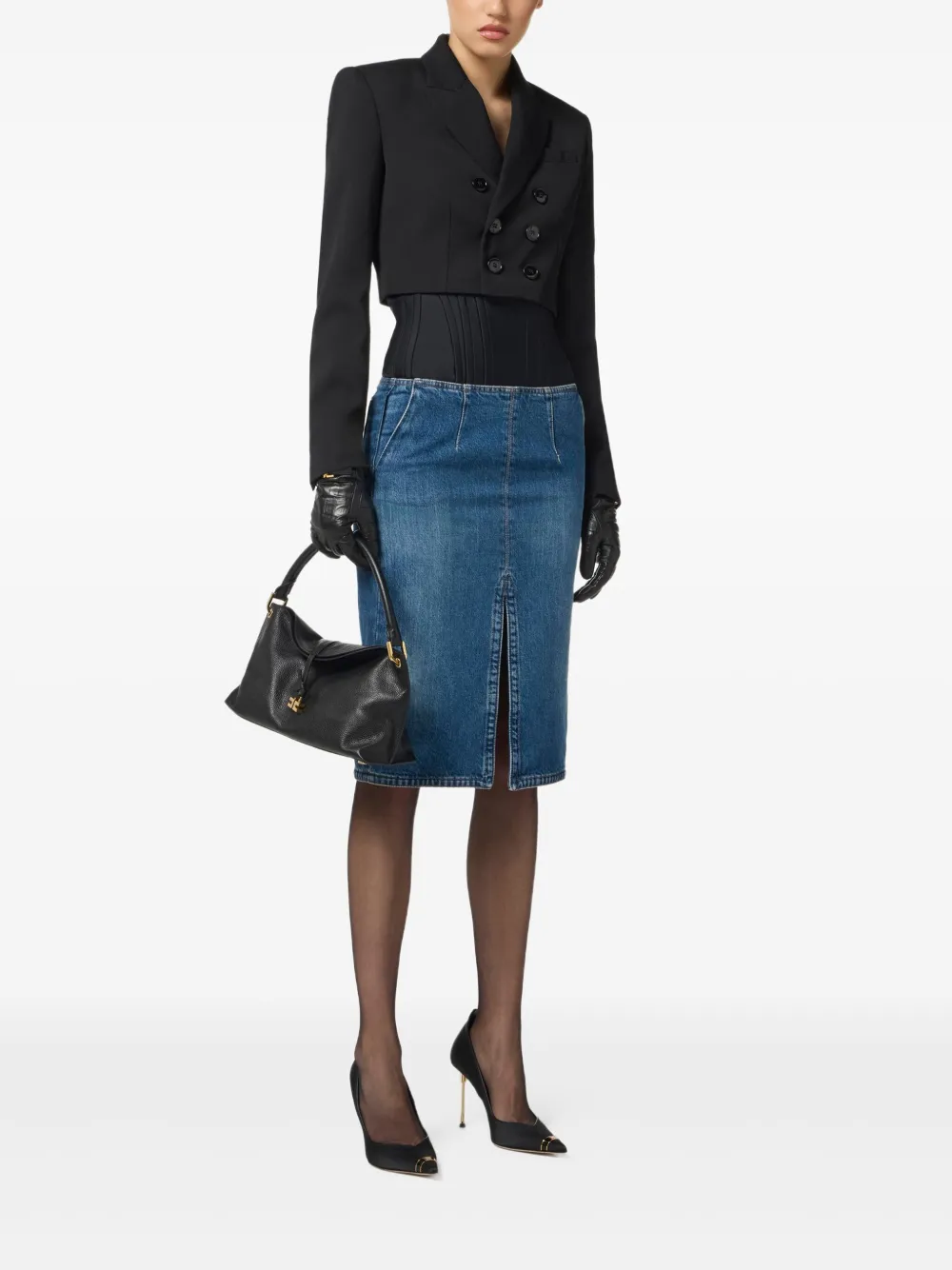 Elisabetta Franchi denim midi skirt | Pencil Skirts | Image 2