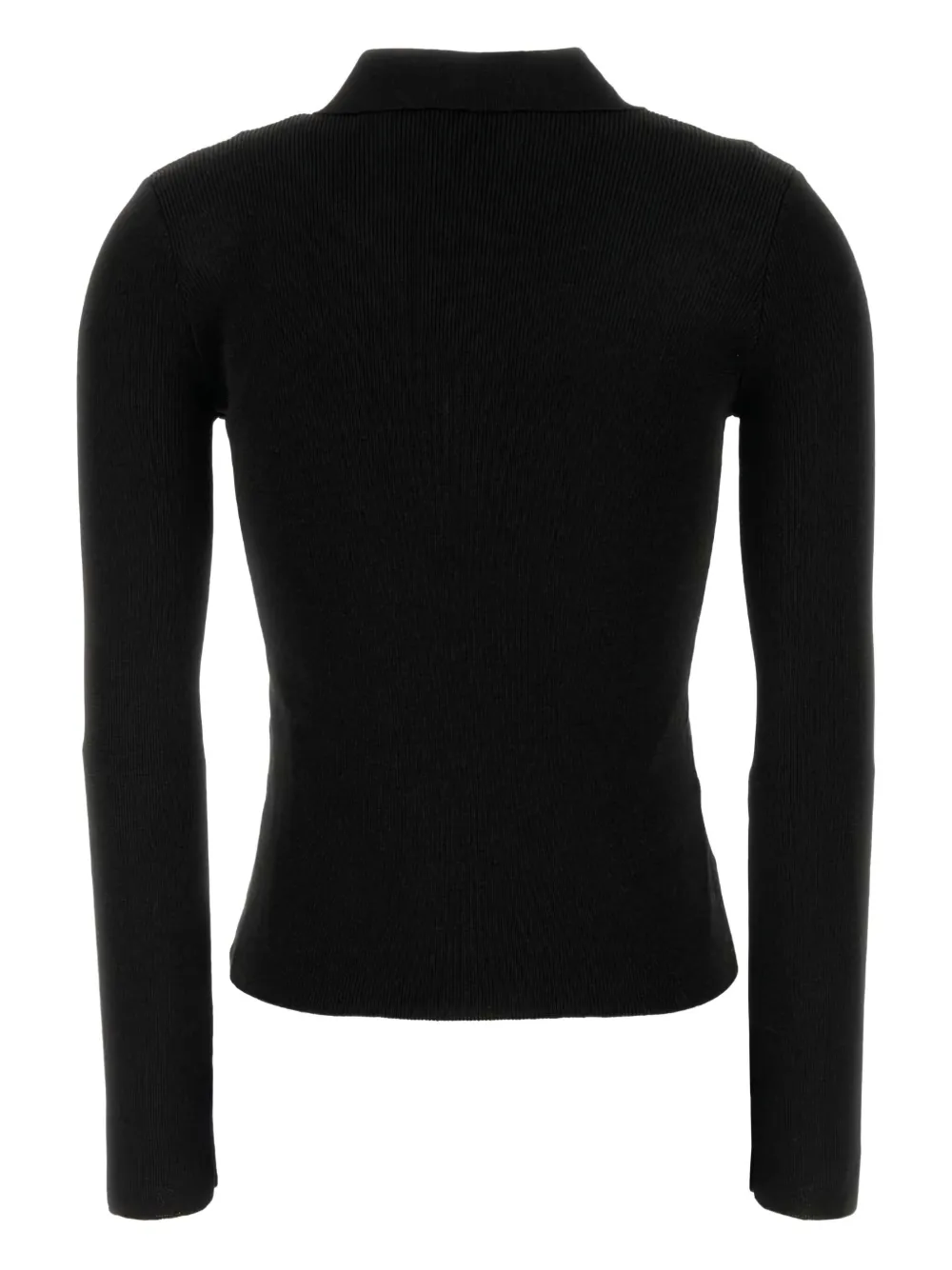A.P.C. ribbed-knit polo shirt Zwart