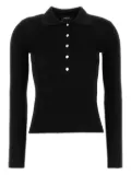 A.P.C. ribbed-knit polo shirt - Black