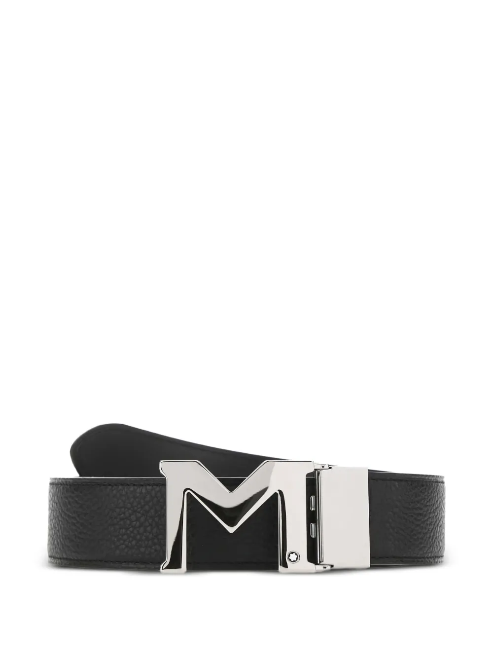 Montblanc M-buckle leather belt Zwart