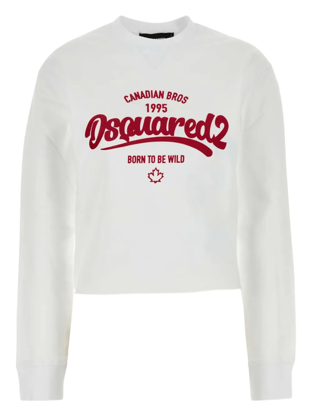 Dsquared2 Logo Cotton Sweatshirt In White