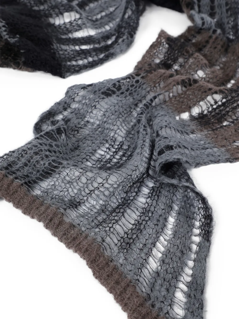 Ann Demeulemeester Ajoure sjaal - Grijs