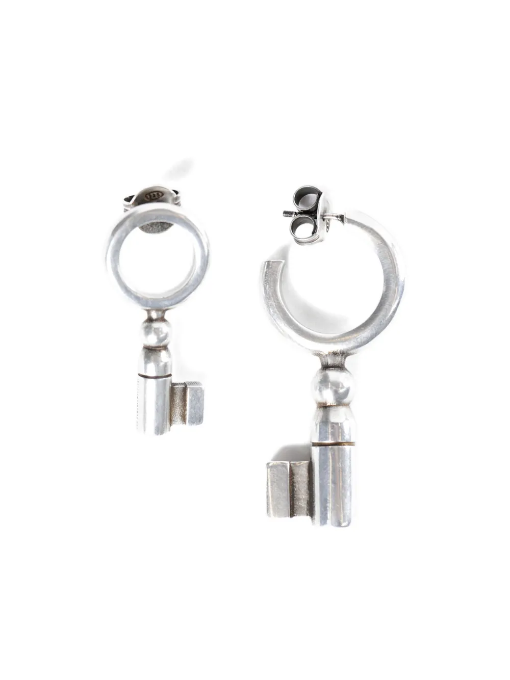 Ann Demeulemeester Foka Key drop earrings - Zilver