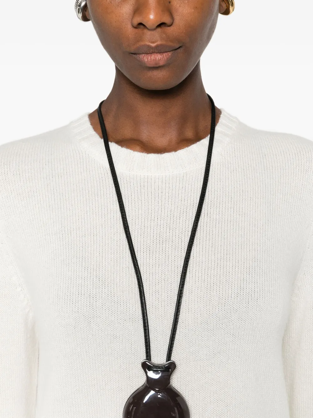 Beyou Round-neck Long-sleeve Sweater In Multi