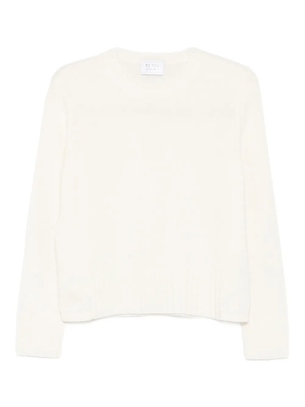 BeYou round-neck long-sleeve sweater | White | Image 1