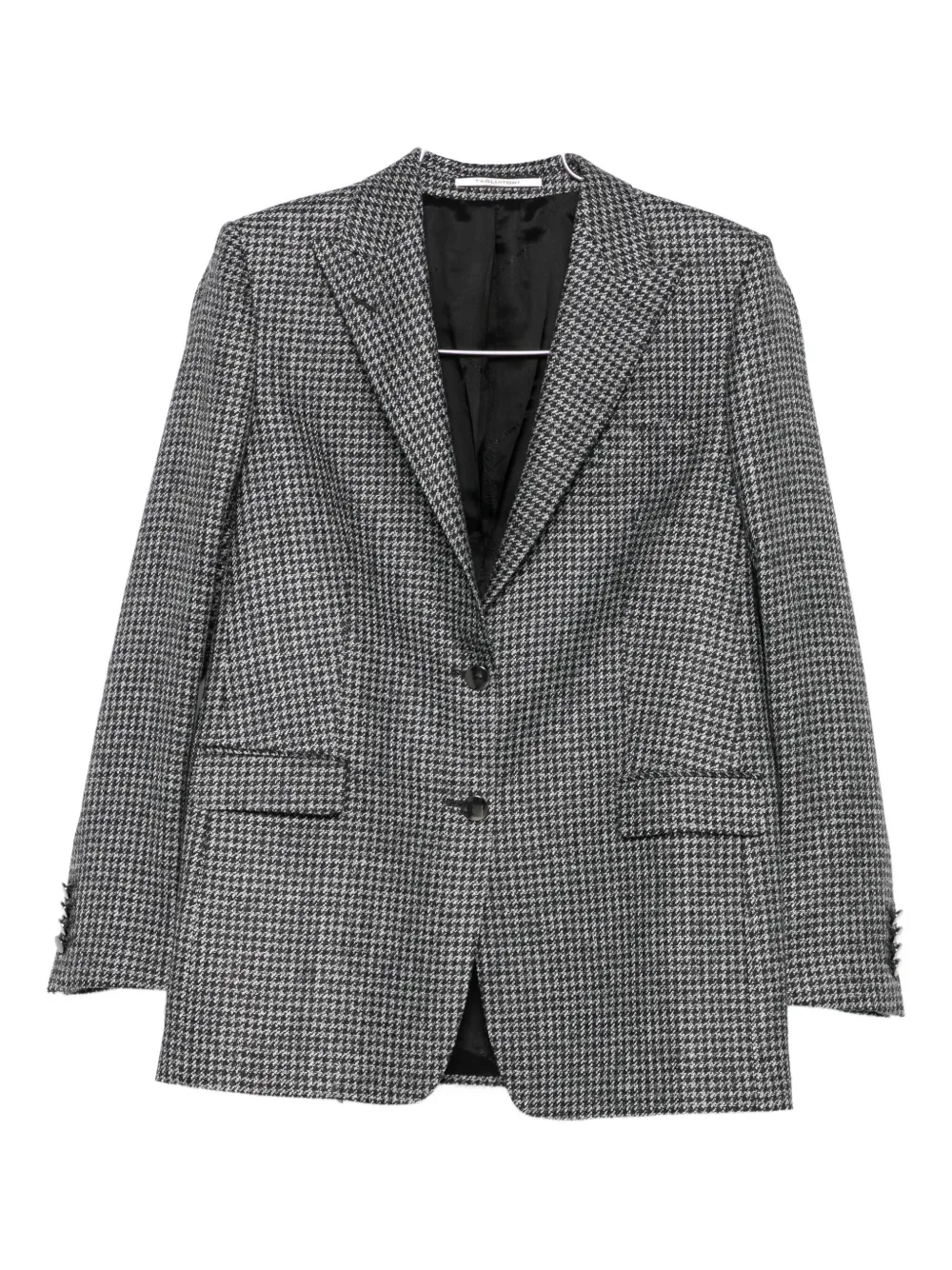 Tagliatore Houndstooth Wool Jacket In Gray