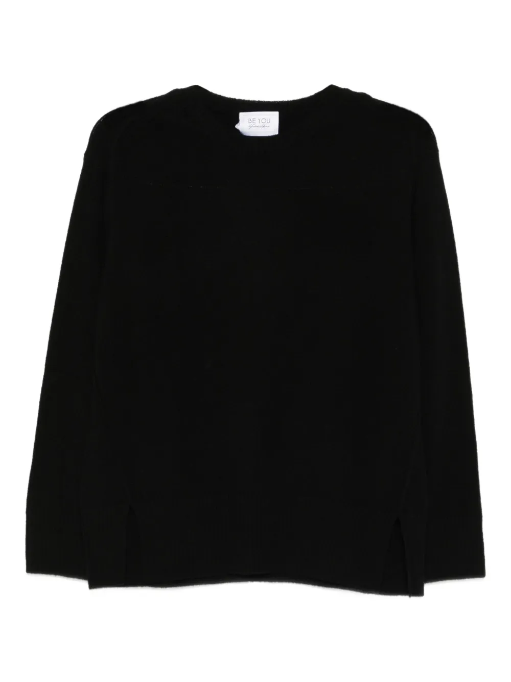 BeYou side-split cashmere sweater | Black | Image 1
