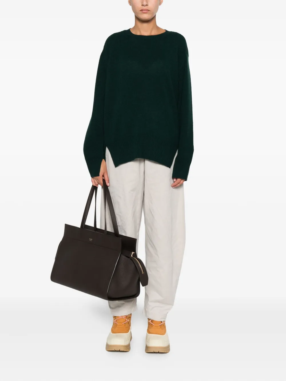 BeYou side-split round-neck sweater | Knitted Sweaters | Image 2