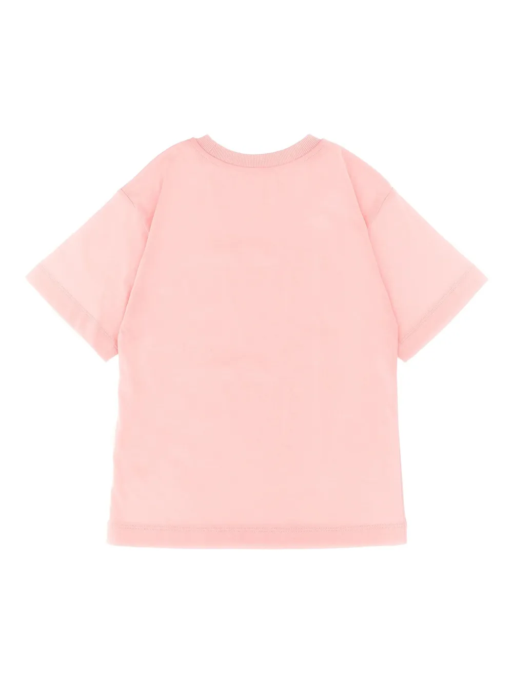 Moschino Kids Teddy Bear-print cotton T-shirt Roze