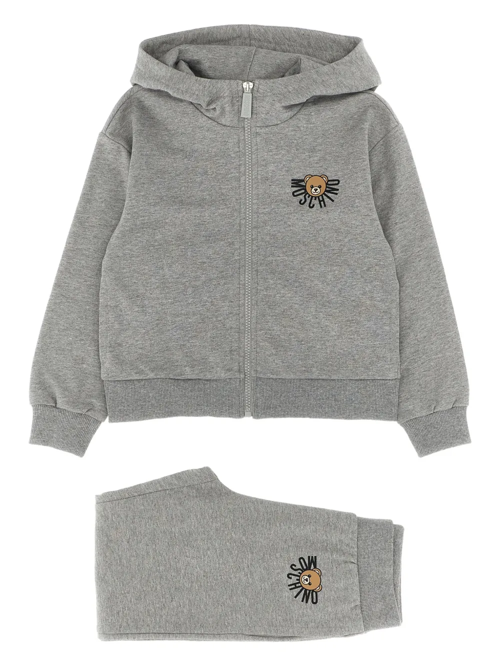 Moschino Kids teddy bear fleece tracksuit Grijs