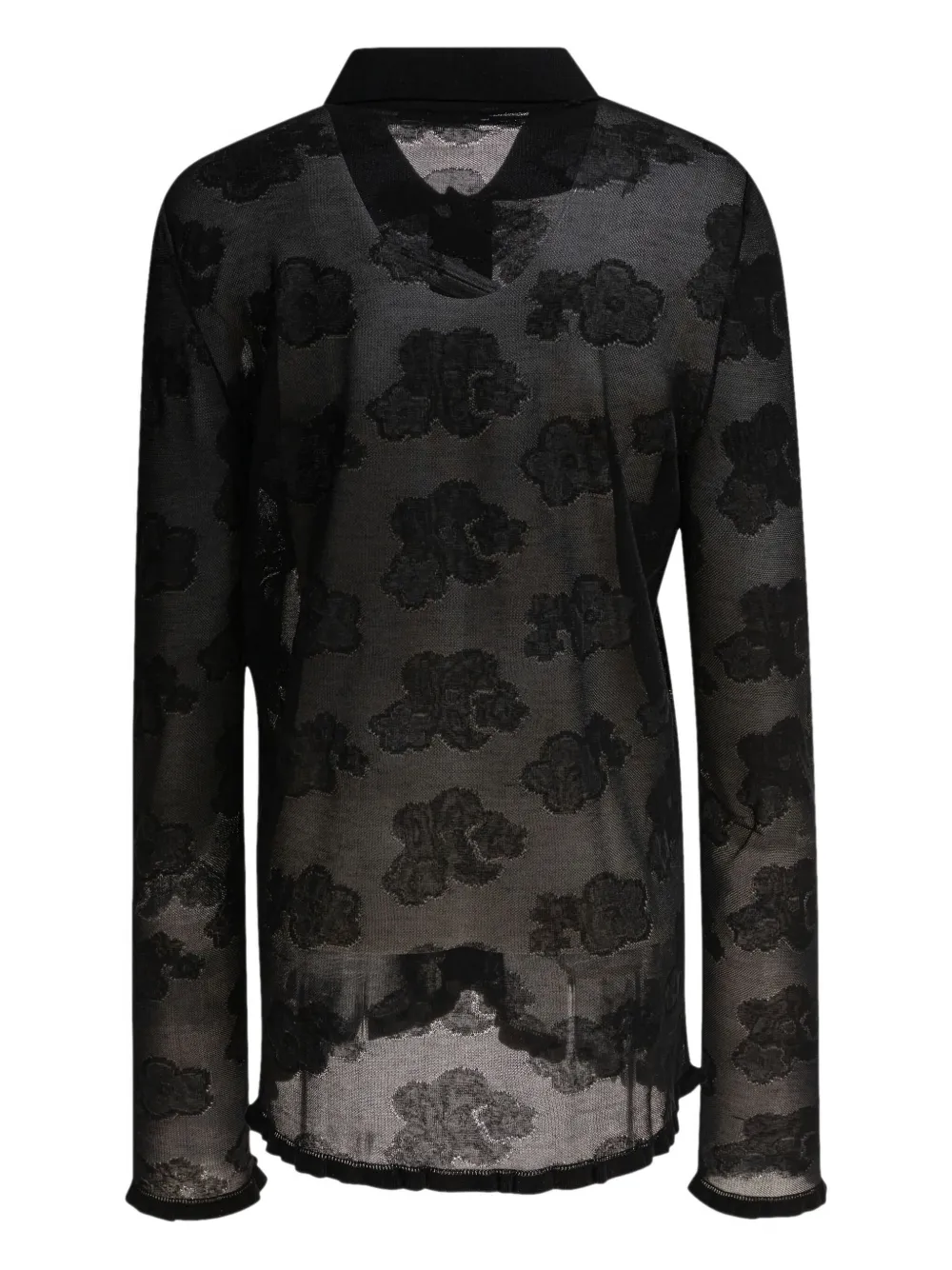 Cecilie Bahnsen Petra blouse met bloemen-jacquard Zwart