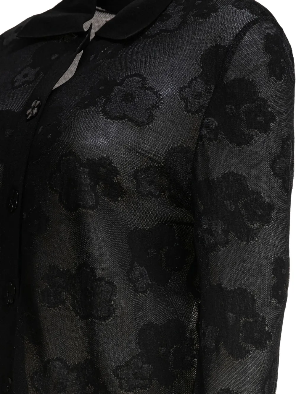Cecilie Bahnsen Petra blouse met bloemen-jacquard Zwart