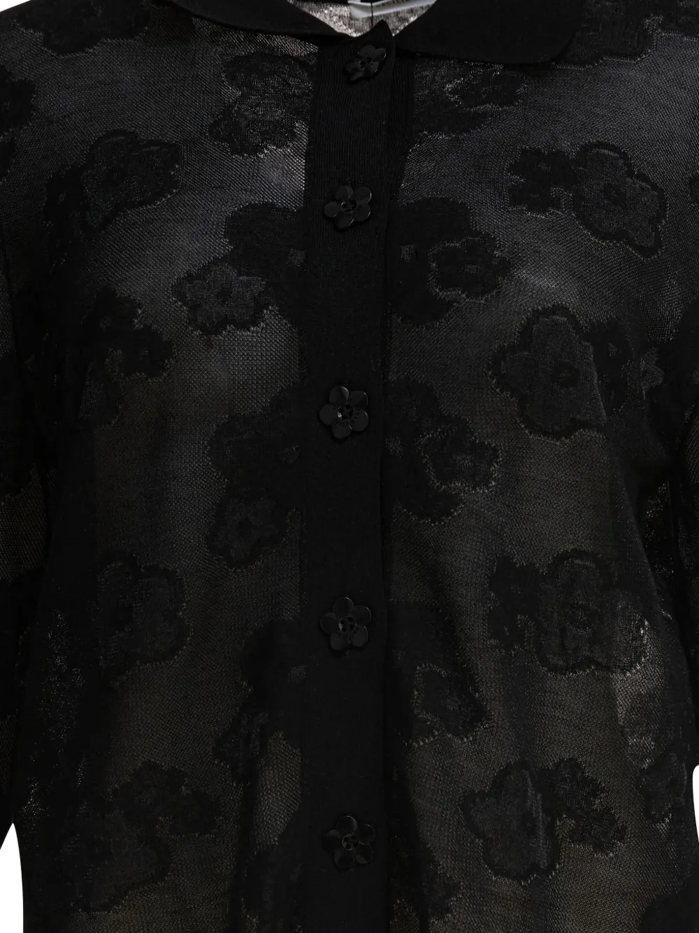 Cecilie Bahnsen Petra blouse met bloemen-jacquard Zwart