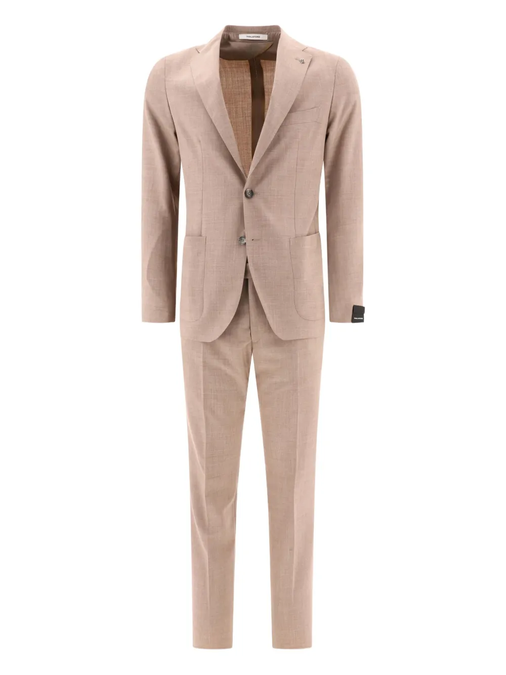 Tagliatore single-breasted wool suit Beige