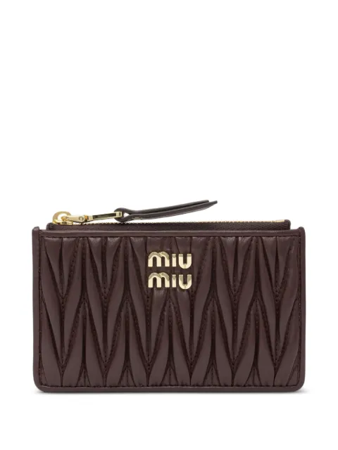 Miu Miu logo zipped wallet