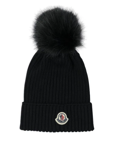 Moncler Enfant Berretto a coste con pompon