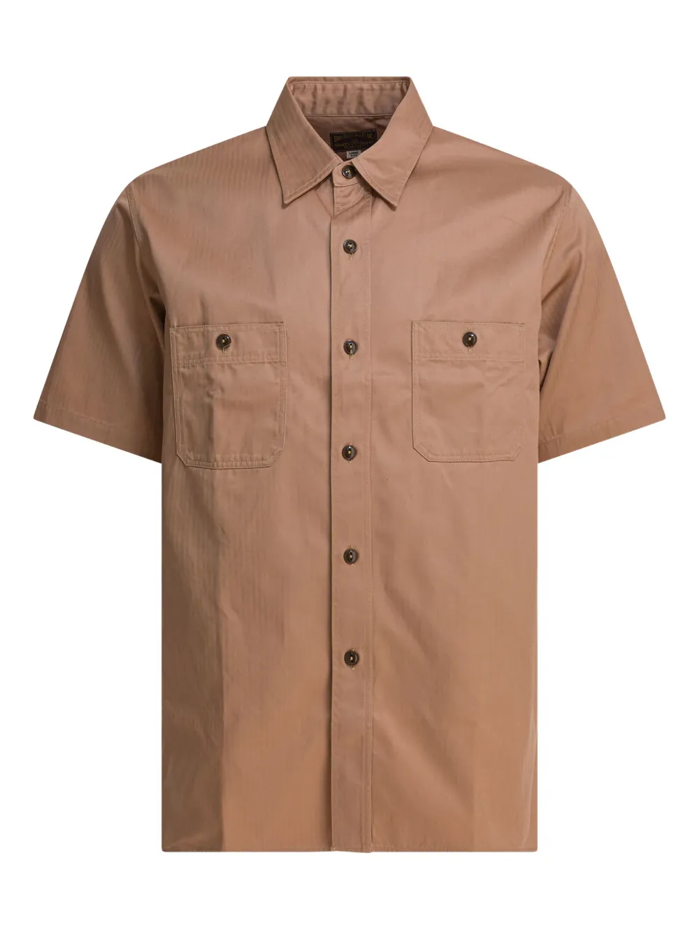 Buzz Ricksons buttoned-pocket cotton shirt | Brown | Image 1