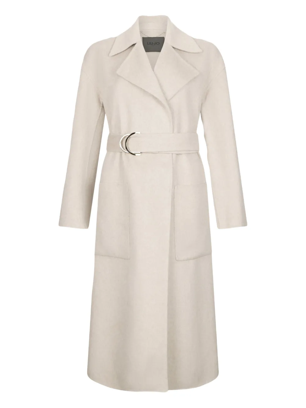 LIU JO belted notched-collar coat | Neutrals | Image 1