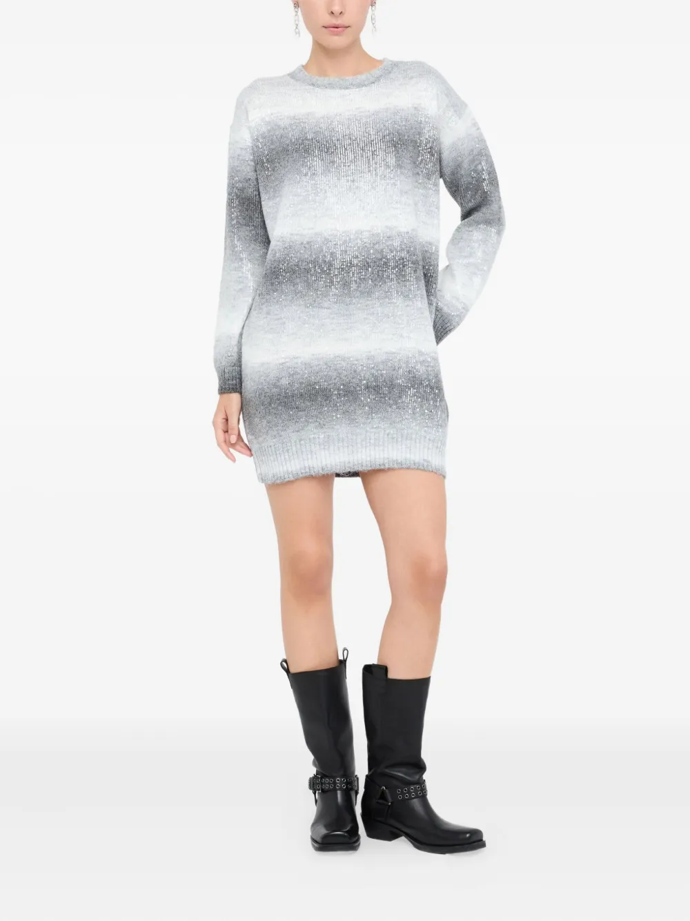 LIU JO ombre sequin knit dress - Grijs