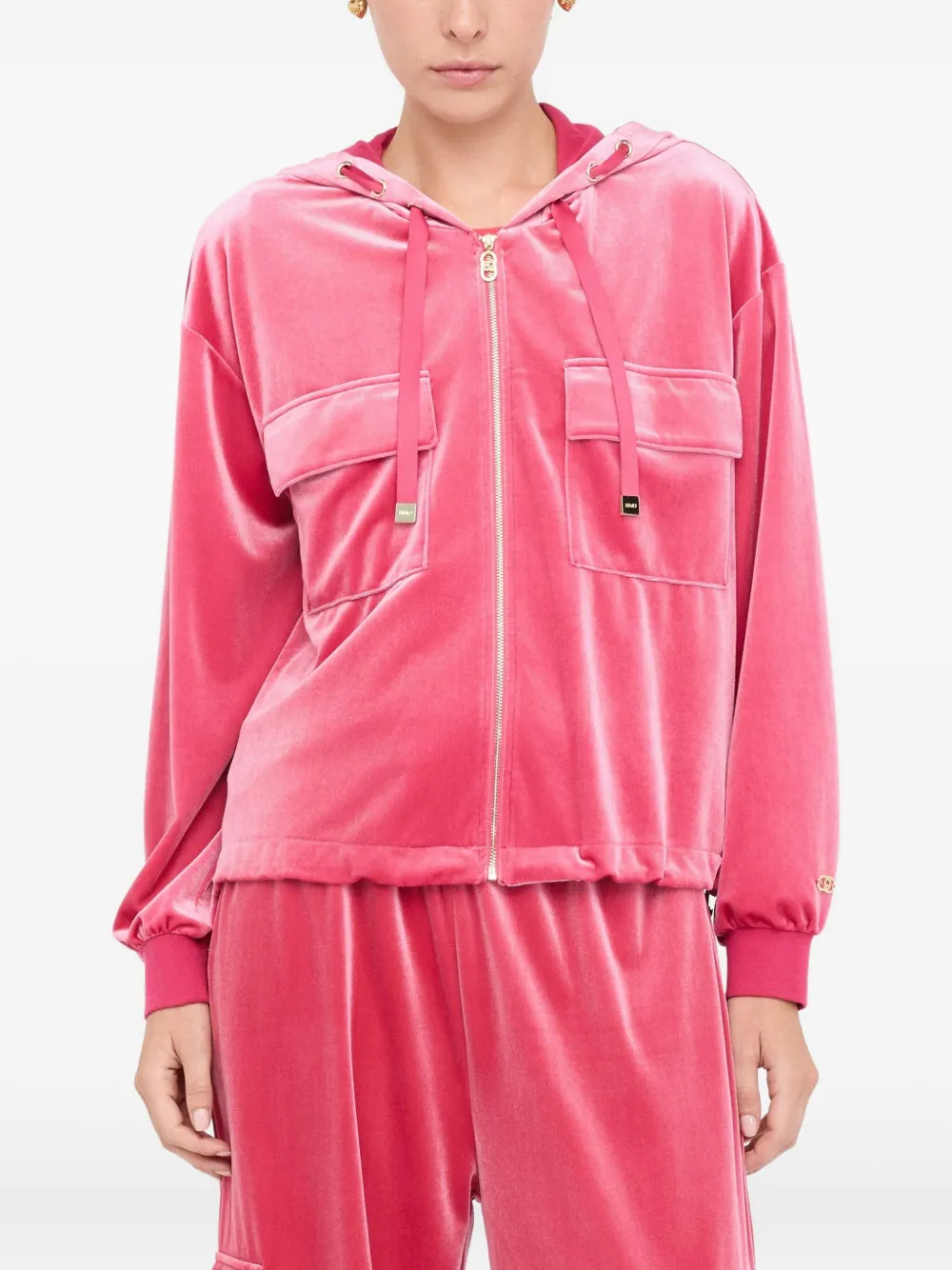 LIU JO Hoodie met rits Roze