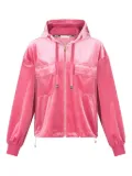 LIU JO zip-up chenille hoodie - Pink