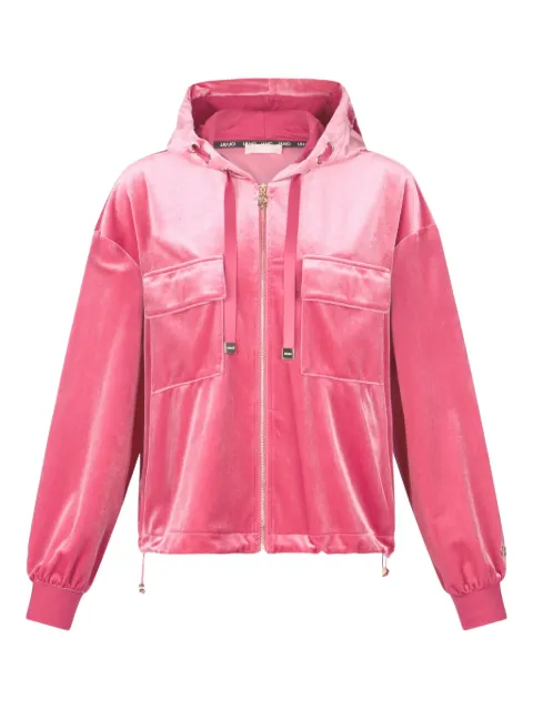 LIU JO zip-up chenille hoodie