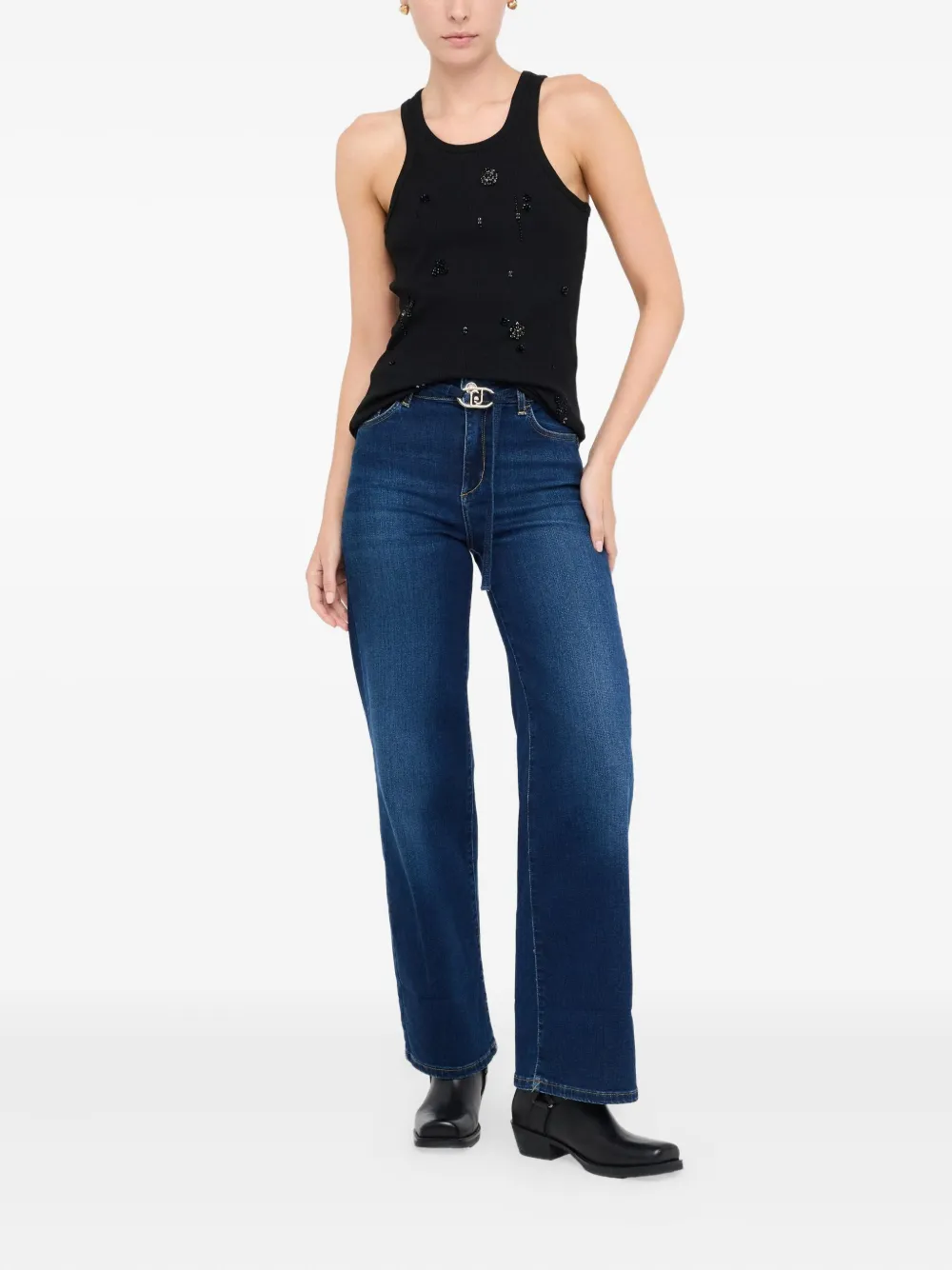 LIU JO logo-buckle flared jeans | Flares & Bell Bottom Jeans | Image 2