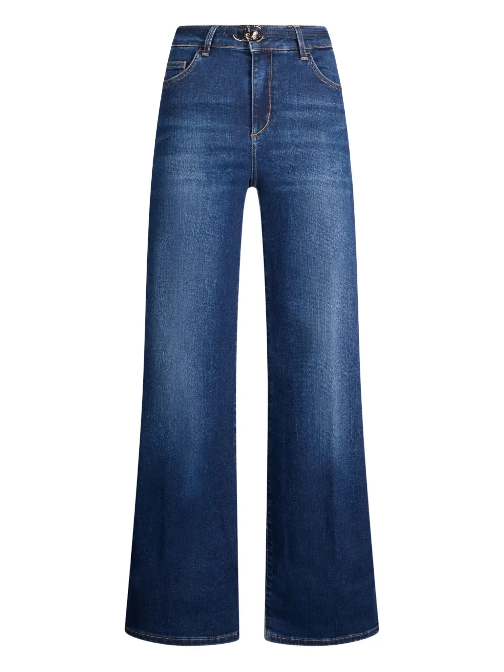 LIU JO logo-buckle flared jeans | Blue | Image 1