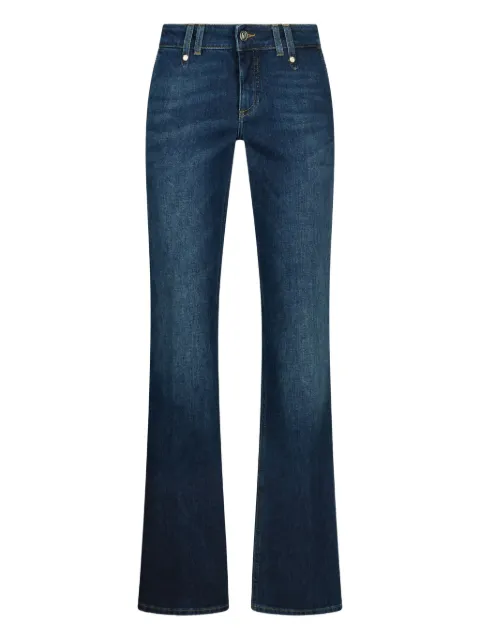 LIU JO logo-patch bootcut jeans