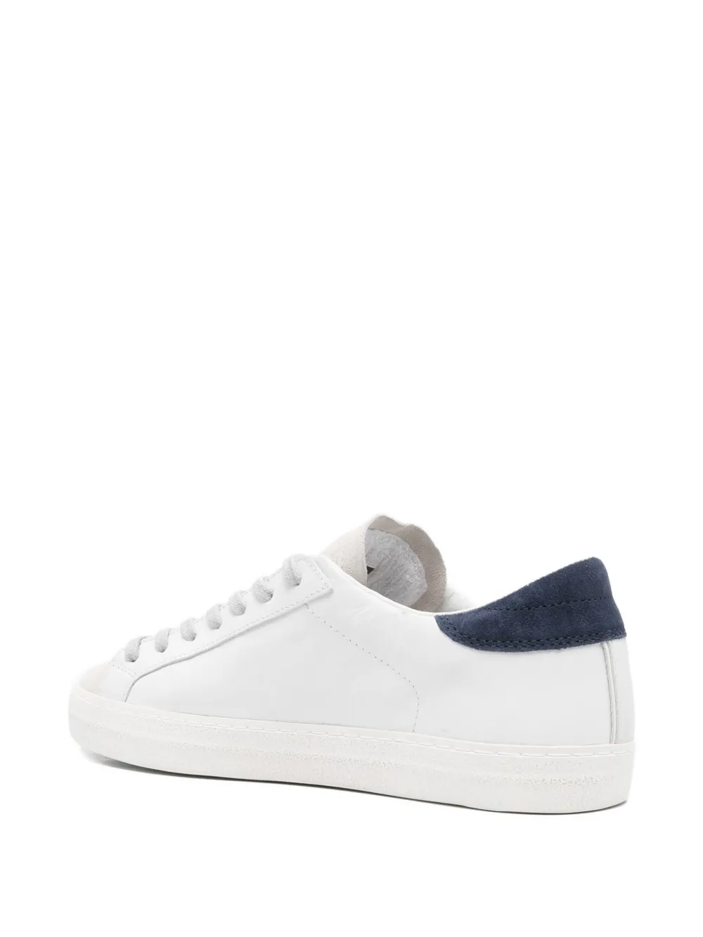 D.A.T.E. Hill Low suede-panel leather sneakers White