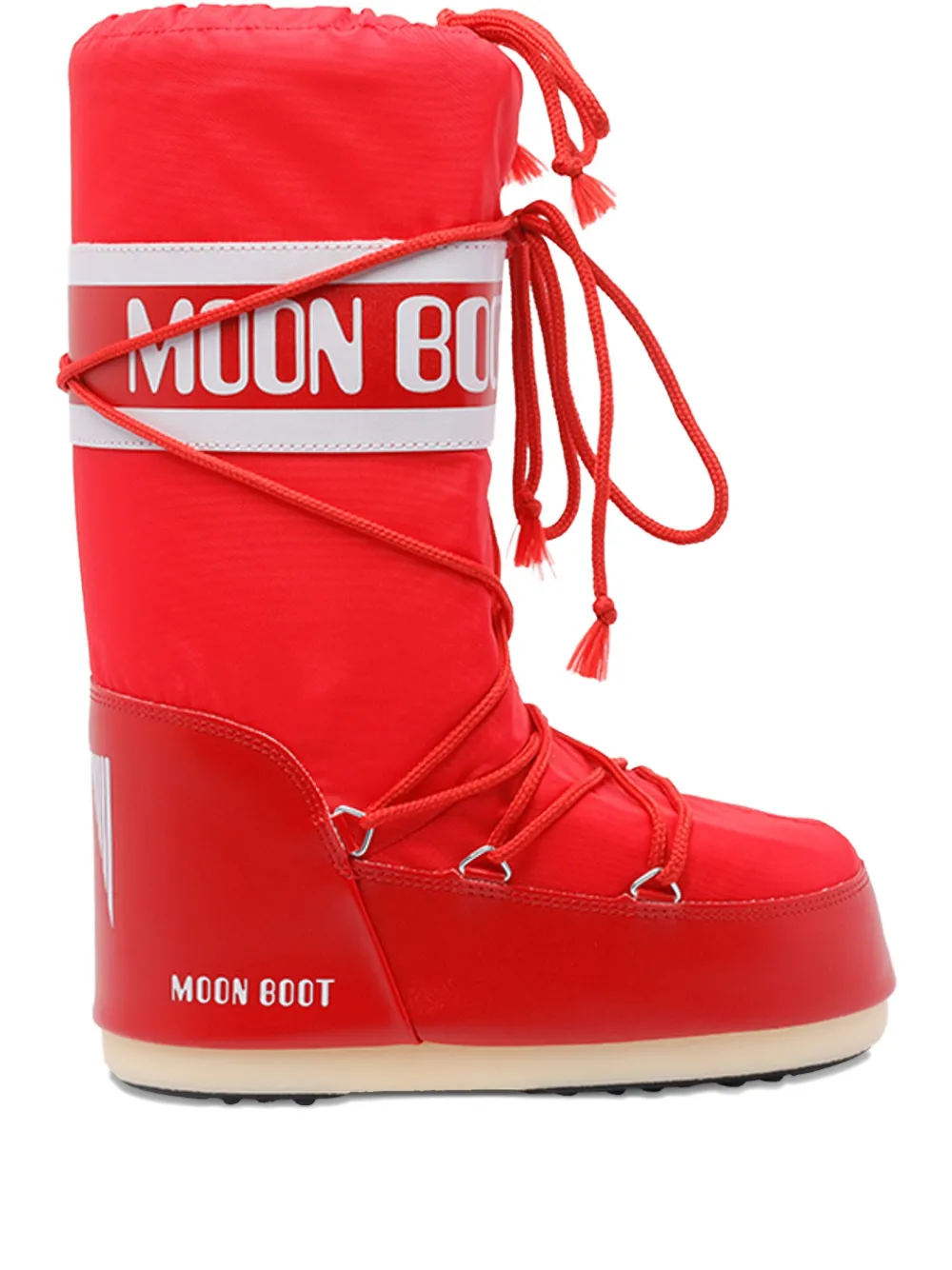 Moon Boot lace-up padded boots Red