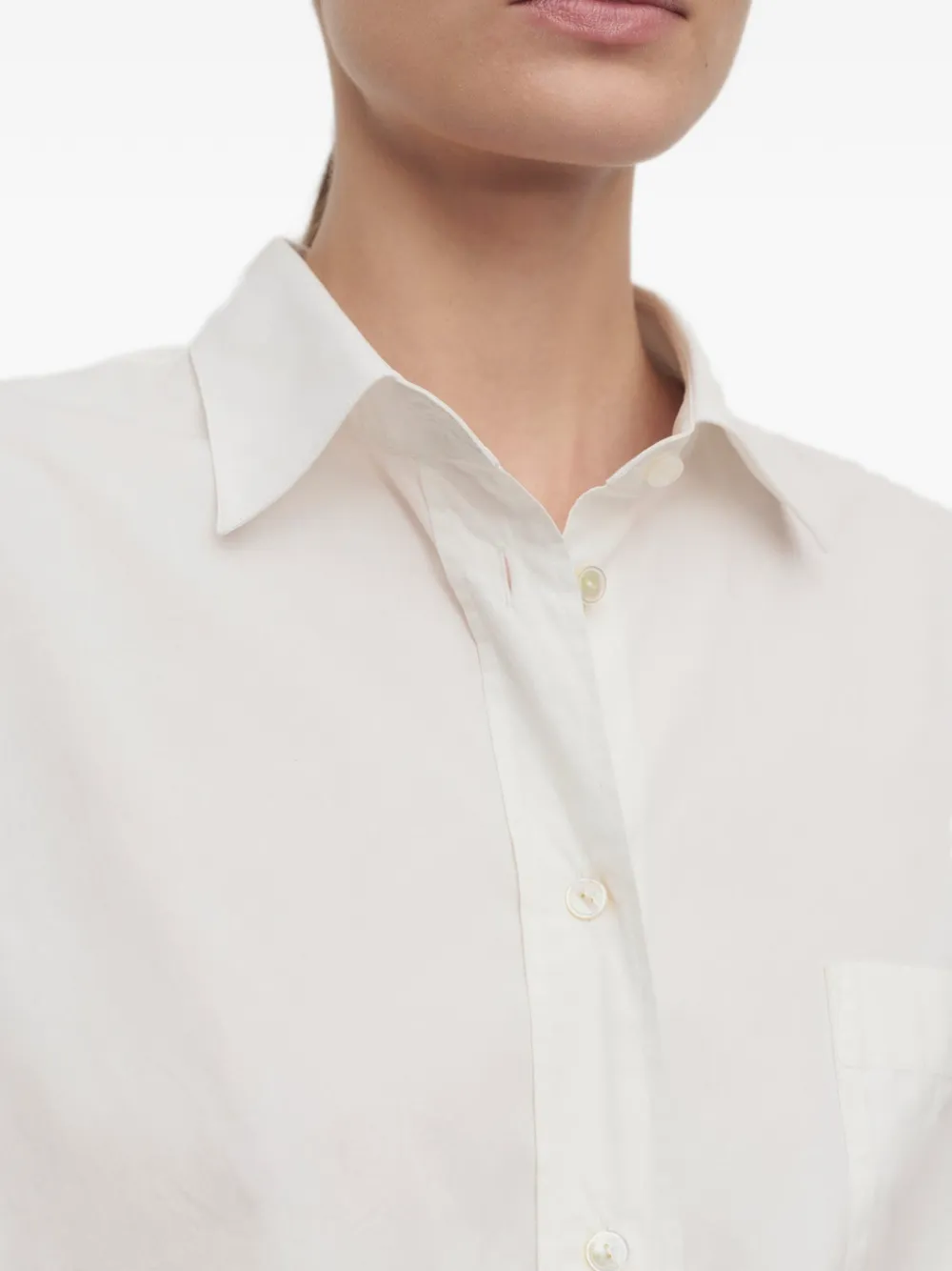 The Row Ment button-down katoenen blouse Wit
