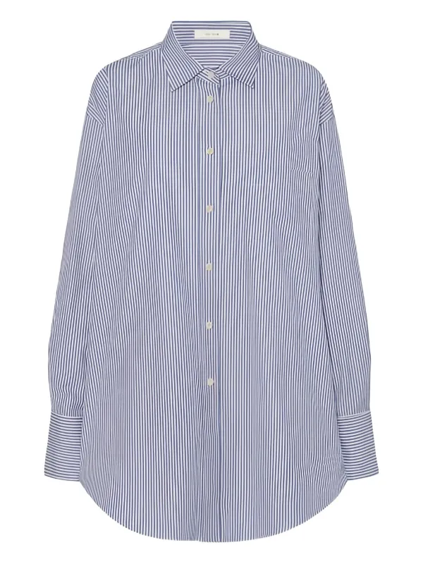The Row Este シンプル コットン シャツ ブルー The Row Este シンプル コットン シャツ ブルー Blue Este Shirt