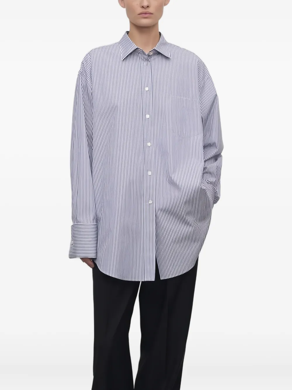 The Row Gestreept blouse - Blauw
