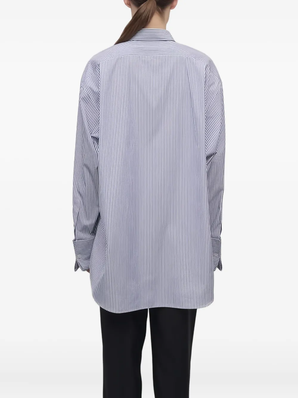 The Row Stripe-pattern Cotton Shirt In Blue