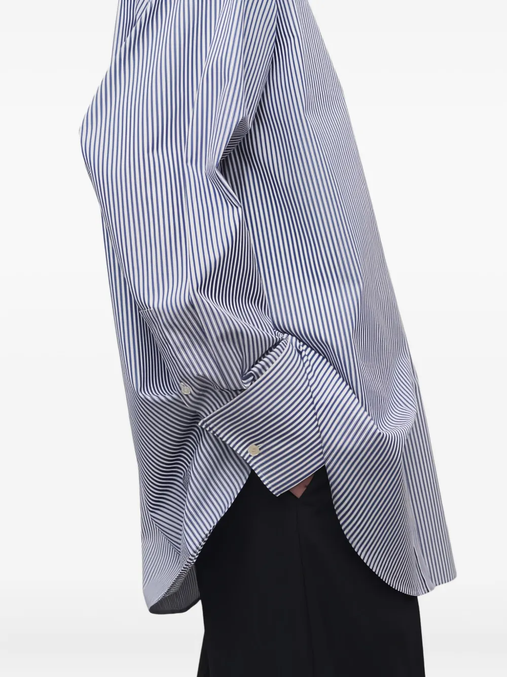 The Row Stripe-pattern Cotton Shirt In Blue