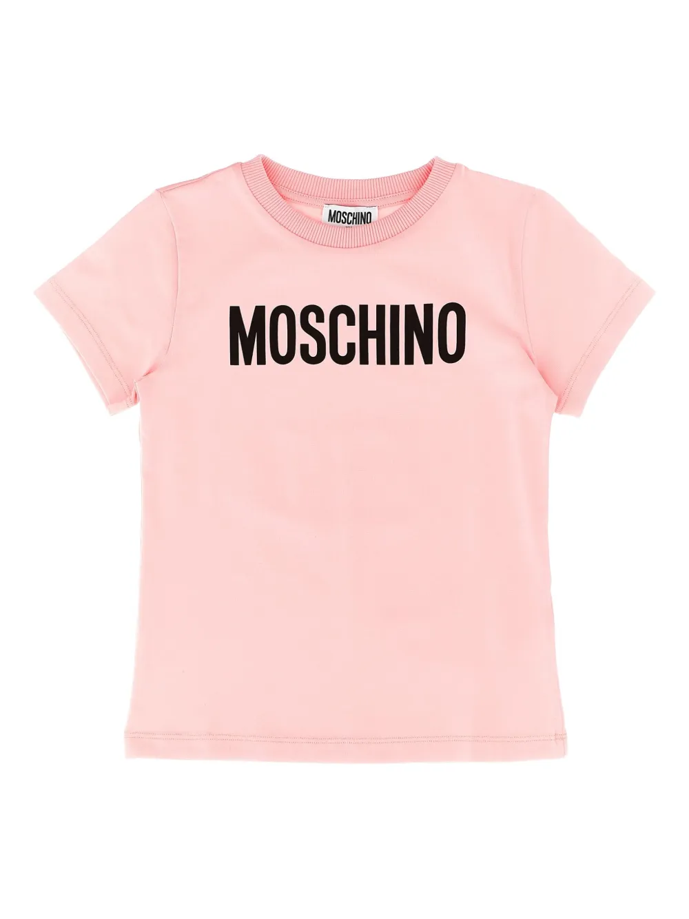 Moschino Kids logo-print T-shirt Roze