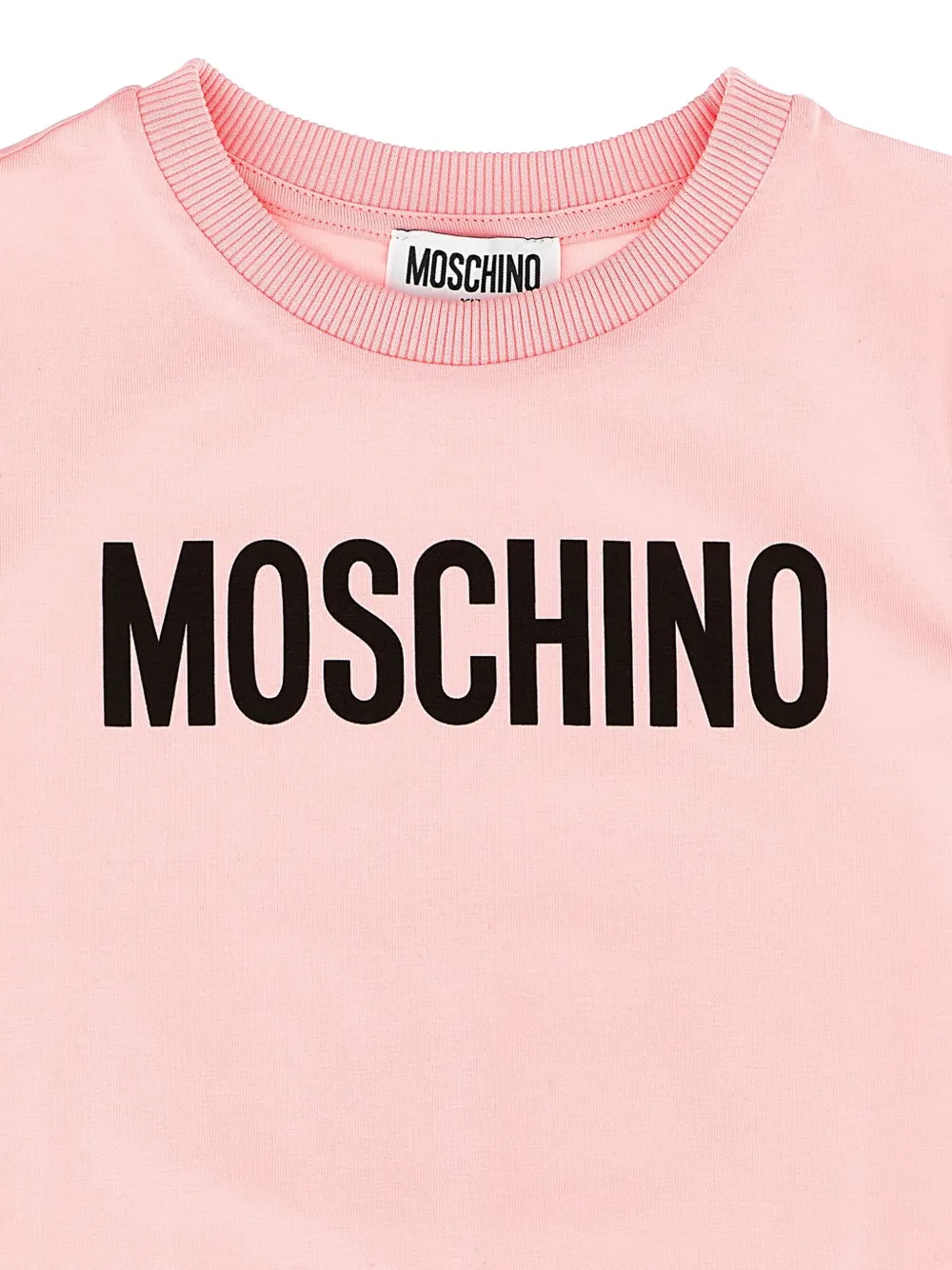 Moschino Kids logo-print T-shirt Roze