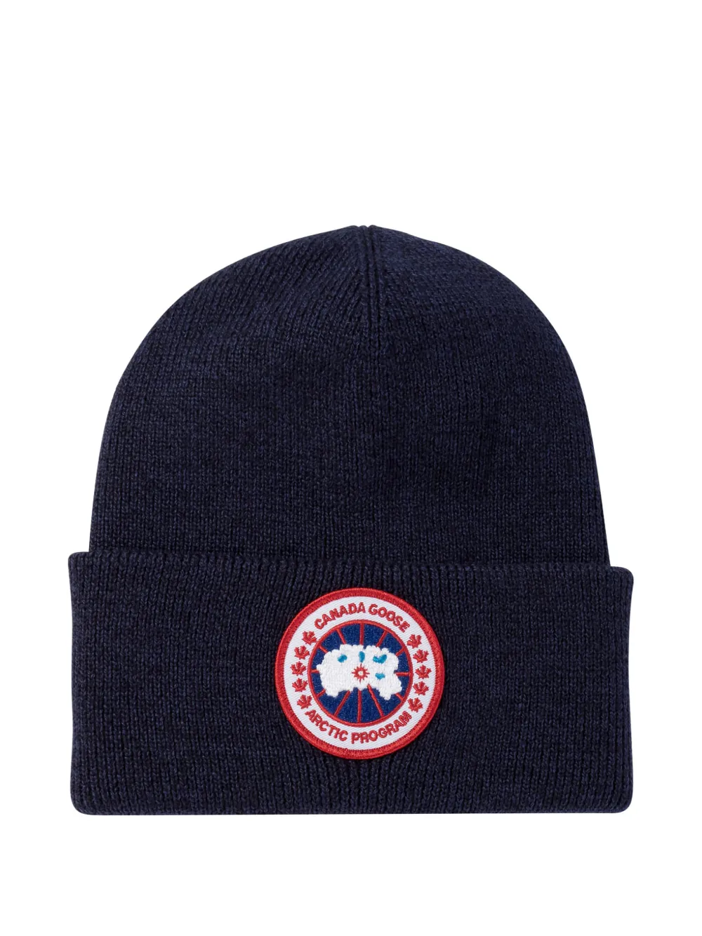 logo-patch wool beanie