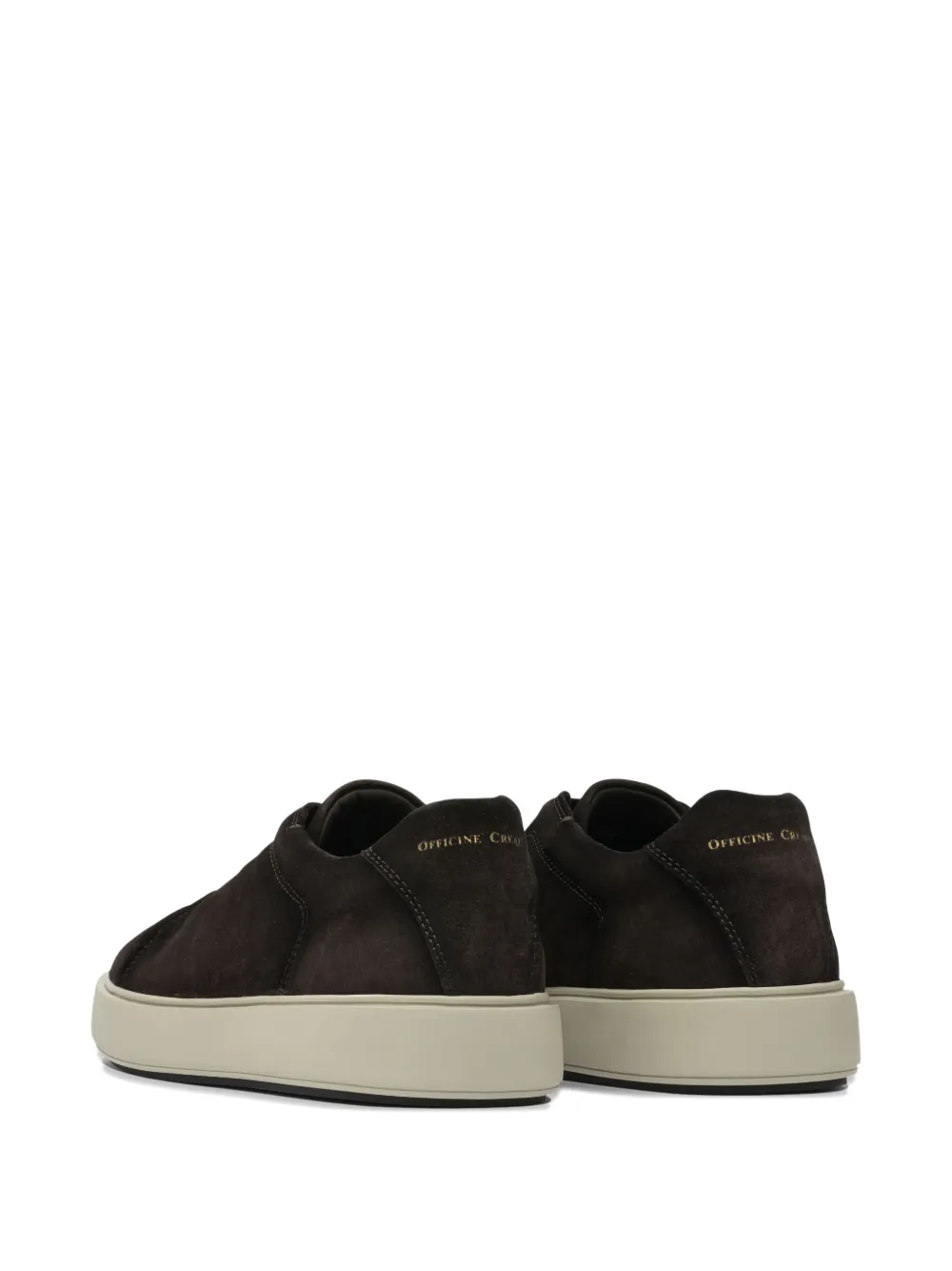 Officine Creative Slouch suede low-top sneakers Brown