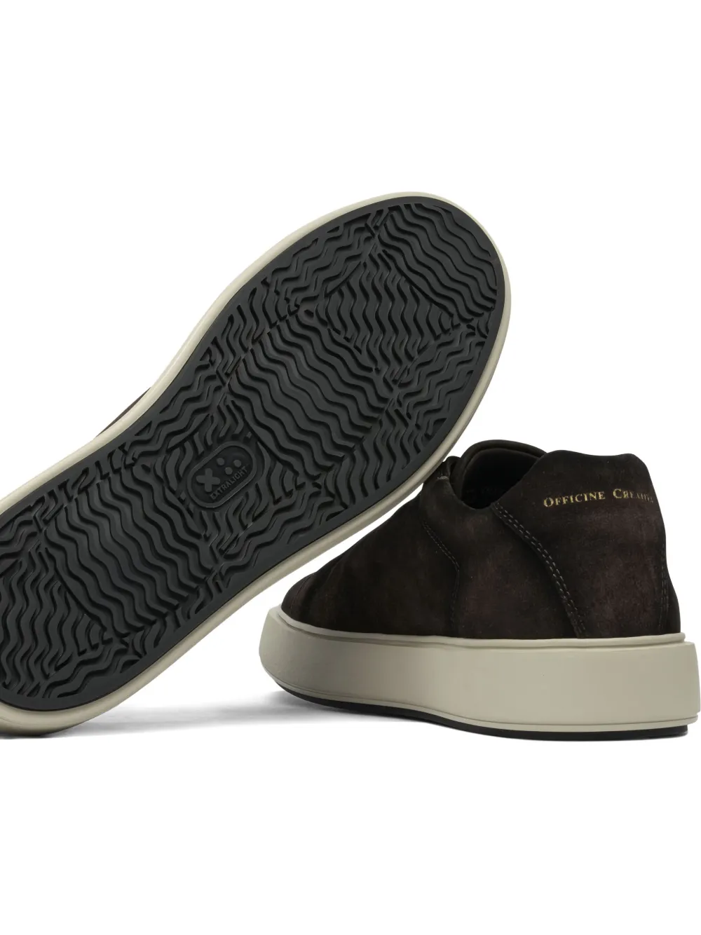 Officine Creative Slouch suede low-top sneakers Brown
