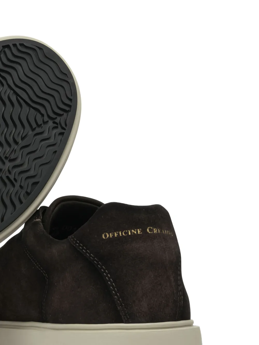 Officine Creative Slouch suede low-top sneakers Brown