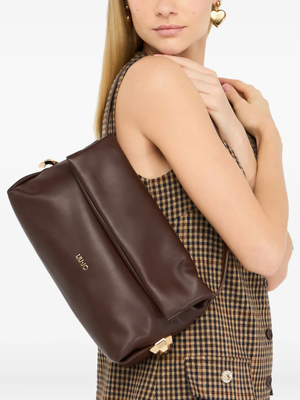 LIU JO Better folded-flap stud shoulder bag | Image 2