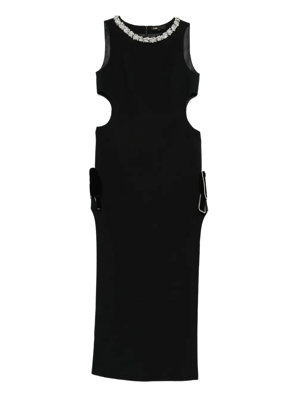 Maje embellished cut-out dress - Nero