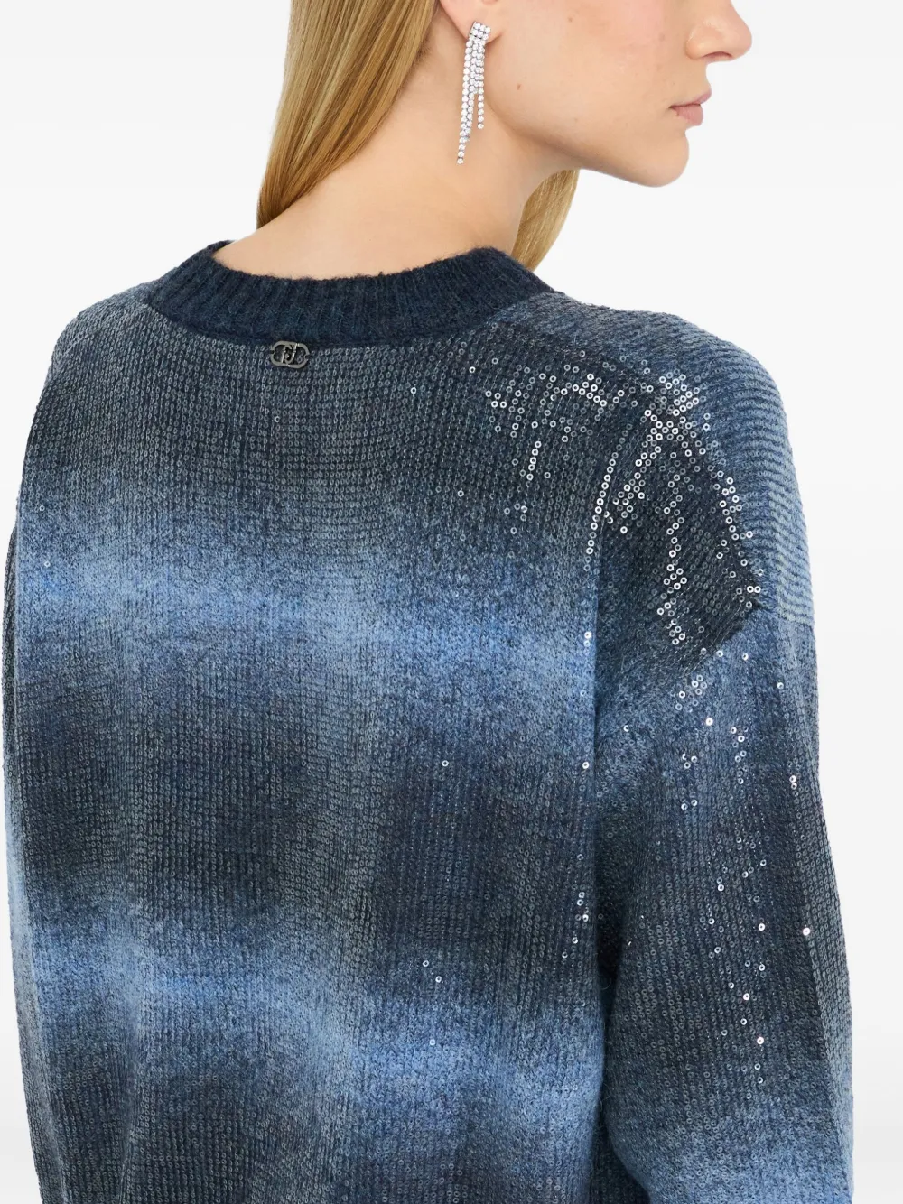 Liu •jo Jumper With Sequins In Blue